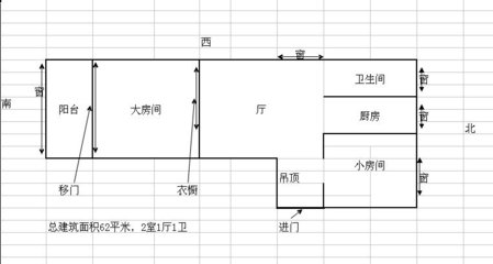 40平方2室一厅装修图(40平米两室一厅平面图)