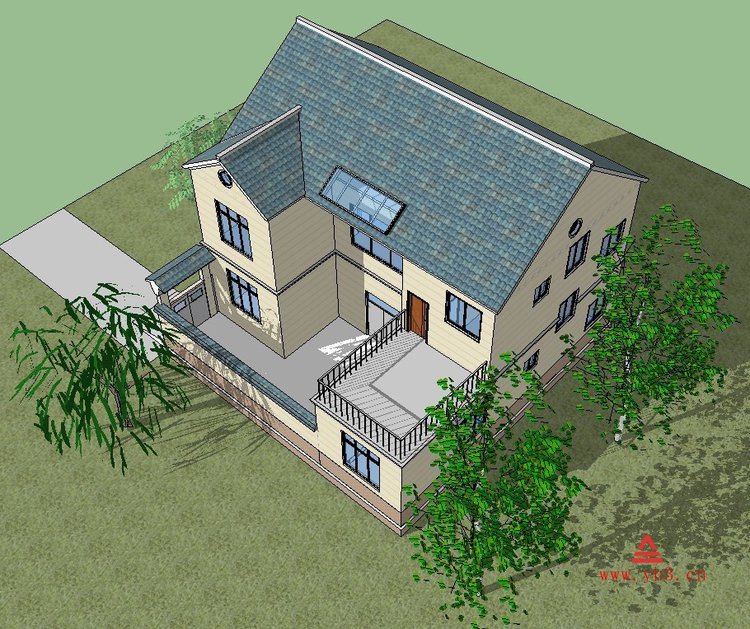 二层半农村房屋设计图(二层半农村别墅外观图)