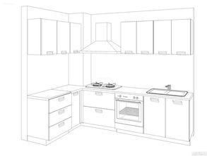 厨房橱柜尺寸标准尺寸图(橱柜灶台高度标准尺寸)